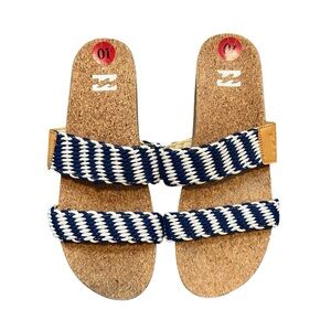 Billabong navy and white sandals NWOB size 10